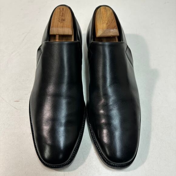 FULLY RESOLED Tricker\'s Loafer Slip-On Black Calf Made in England VTG UK 9 US 10 main image 9